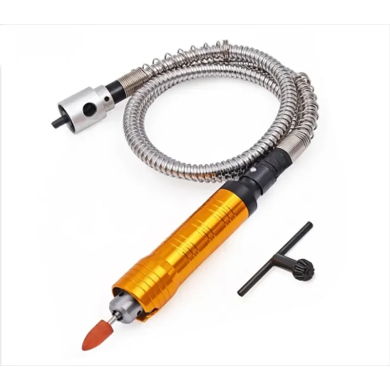 

6mm Rotary Angle Grinder Attachment Flexible Flex Shaft + 0.3-6.5mm Drill Chuck Handpiece For Power Electric Drill Dremel Tool