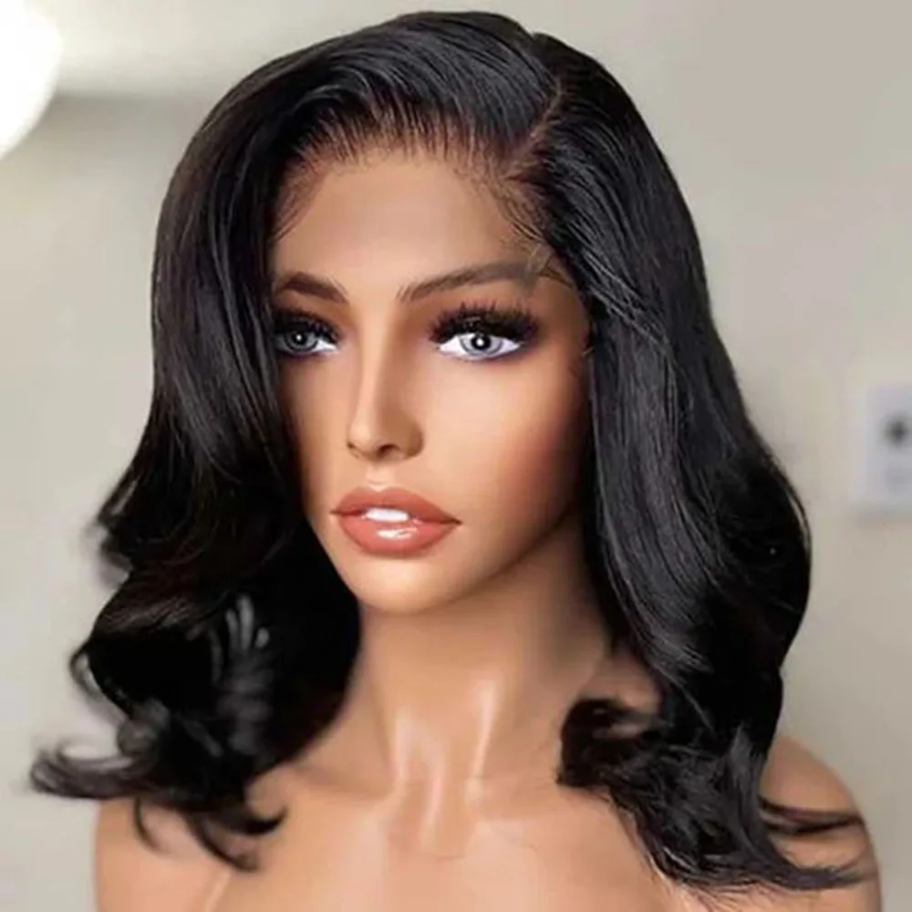 

Side Part Bob Wig Pre Plucked Brazilian Human Hair Wigs For Women Natural Color T Part Lace Remy Body Wave Human Hair Wigs