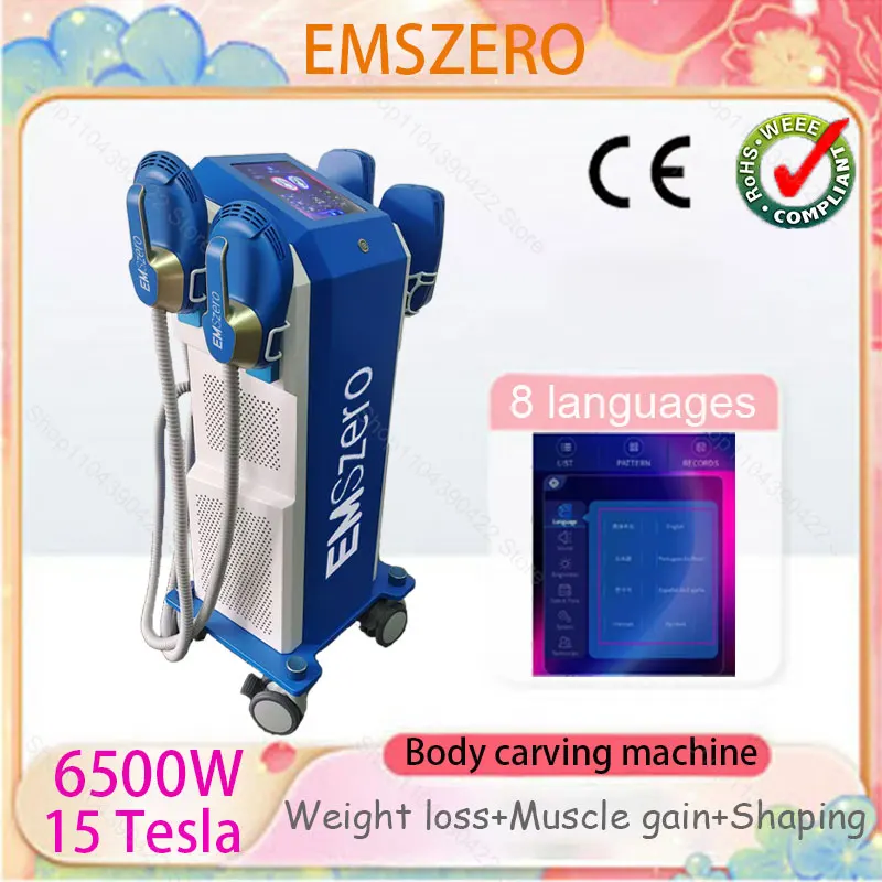 

EMS professional fat reduction and shaping machine 6500W 200Hz RF to improve hip line position EMSZERO beauty device