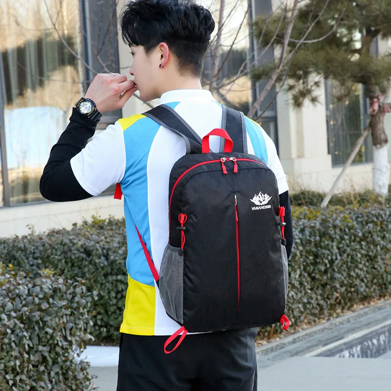 25L خفيفة الوزن قابلة للطي مقاوم للماء الرياضة في الهواء الطلق الترفيه على ظهره للجنسين المشي لمسافات طويلة اللياقة البدنية التخييم مقاوم للماء تسلق حقيبة السفر