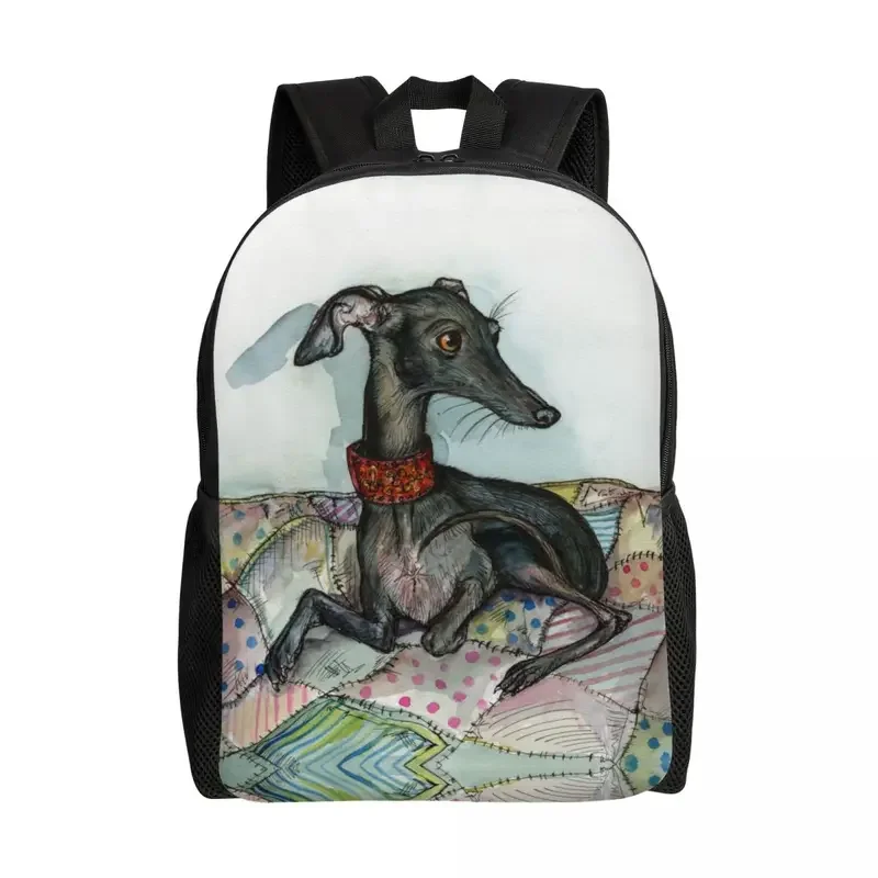 Windhond Whippet Hond Rugzak Voor Vrouwen Mannen Waterdicht School College Tas Afdrukken Boekentas