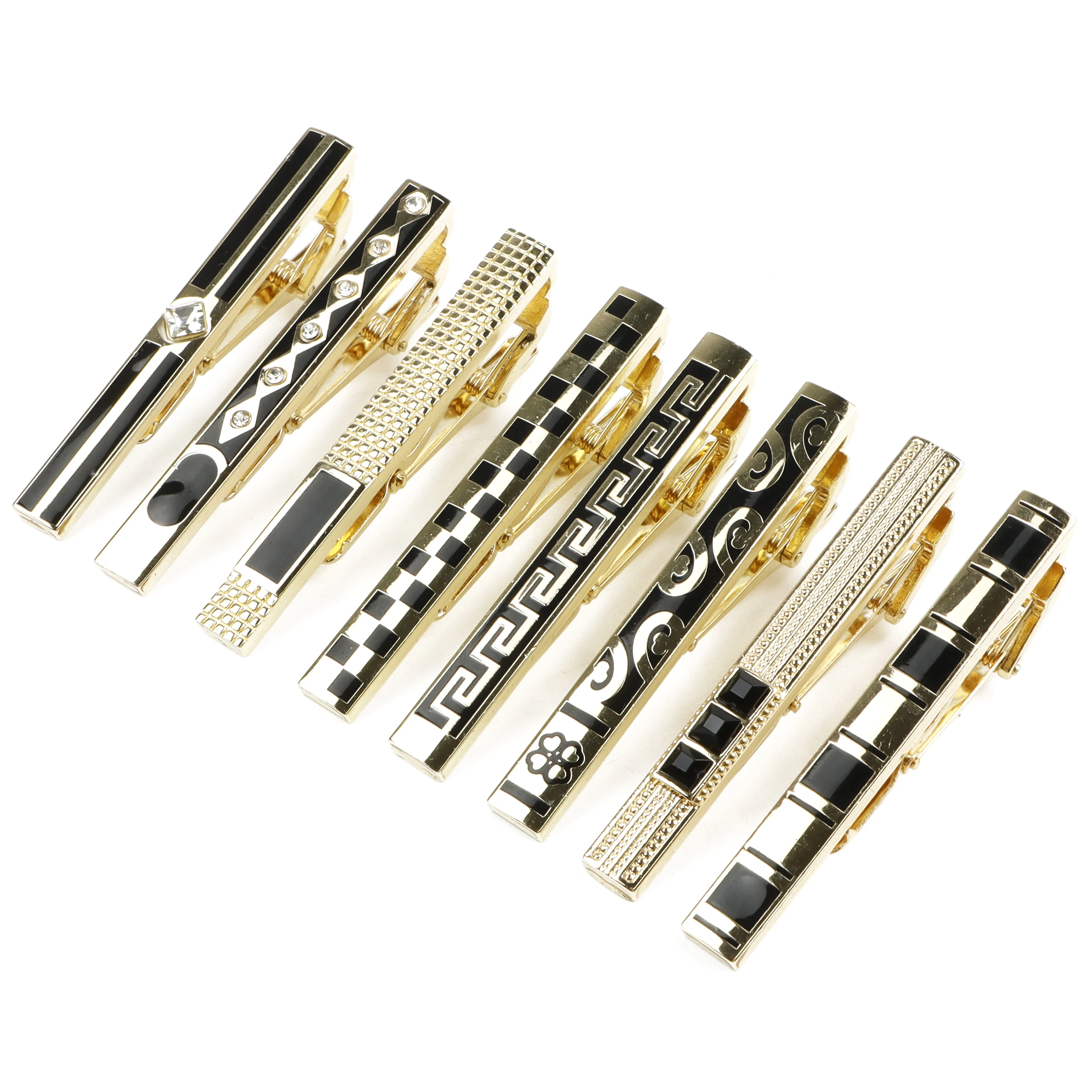 1 Pieza de Clip para Corbata de Acero Inoxidable Cromado Dorado y Negro para Hombres, Ideal para Bodas, Negocios, Oficina, Fiestas, Trajes, Camisas, Regalo