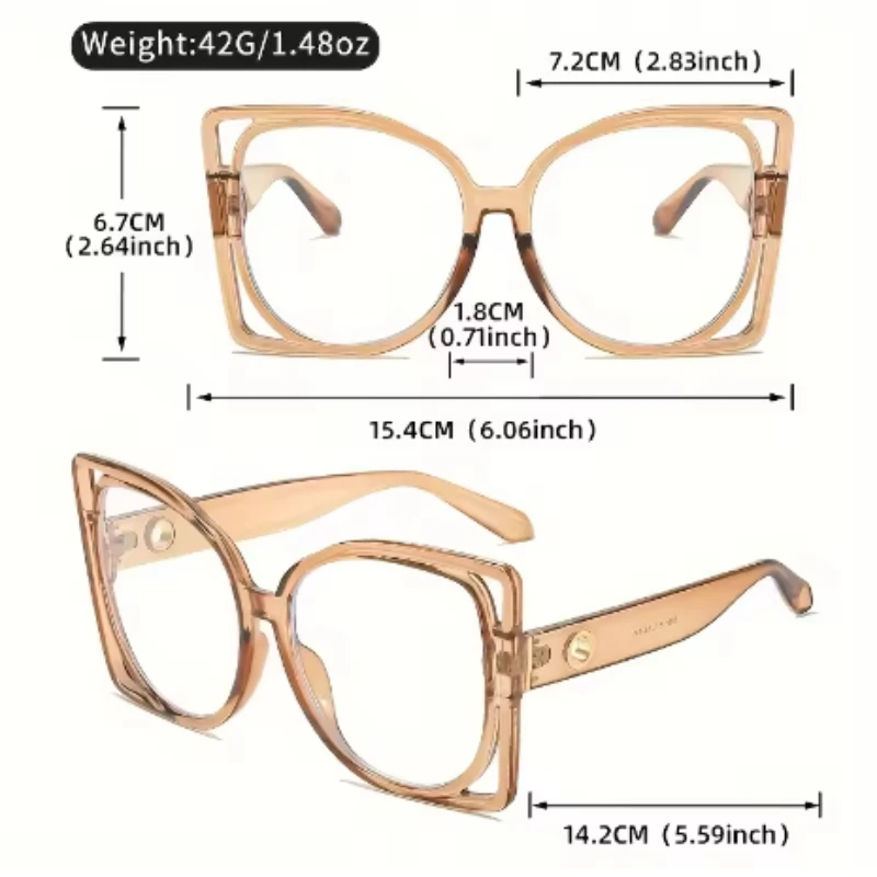 JUNCTURE 안티 블루 라이트 안경 패션 스퀘어 투명 렌즈 안경 여성 데일리웨어 오피스 독서 안경 휴일 선물
