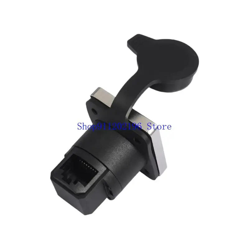 P82A RJ45 แผงติดตั้ง coupler พร้อมอินเตอร์เฟสล็อค 180/90 องศาความสมบูรณ์ cat5/cat6 สายเคเบิล abs โลหะ