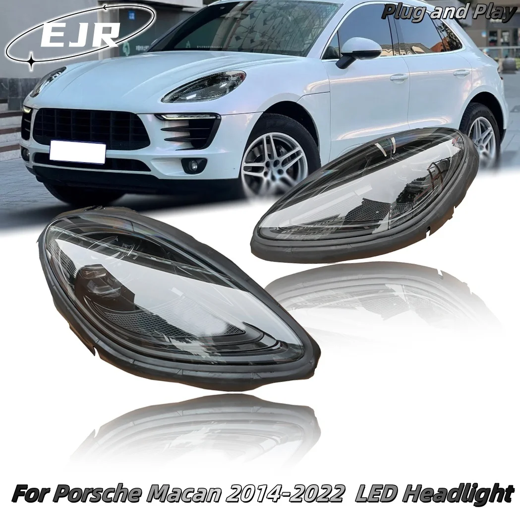 Reflektory samochodowe do Porsche macan 2014-2022 modernizacja nowy 2023, Plug and Play Matrix, laserowe światła do jazdy dziennej LED
