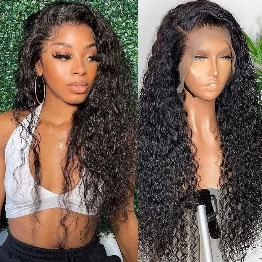 Curly Human Hair Wigs For Women Water Wave Lace Front Wig 13x4 13x6 Lace Frontal Deep Wave Wig 100% Human Hair Hd Lace Wigs