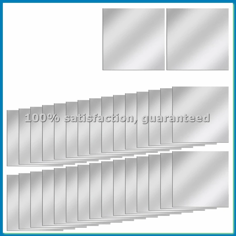 30 PCS Acrylic Mini Mirror Tiles Self Adhesive, 4 Inches Square High-Definition Tiny Mirror Tiles for Crafts 10x10cm-ABLL