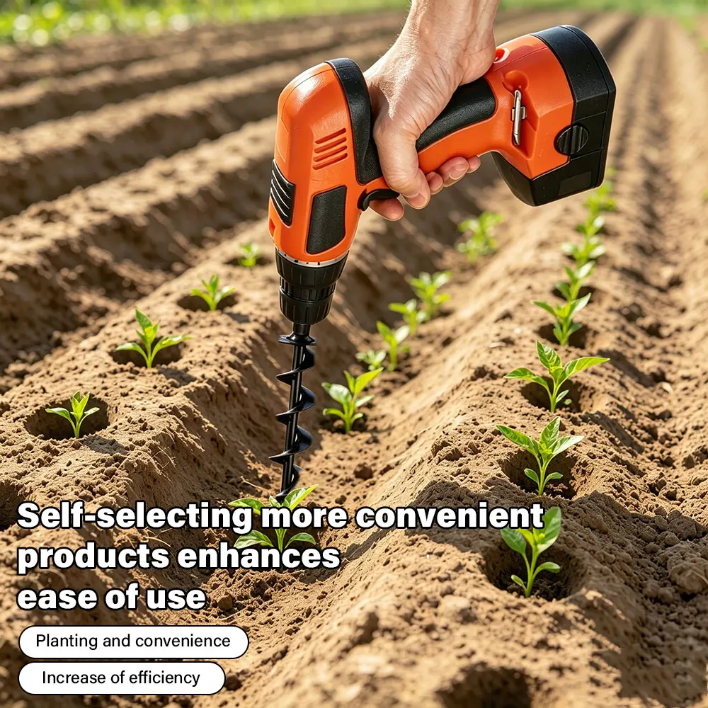 Single Blade Earth Auger Drill Bit Post Hole Digger Ground Digging Tool For Garden Planting Trampoline Tent Swing Set