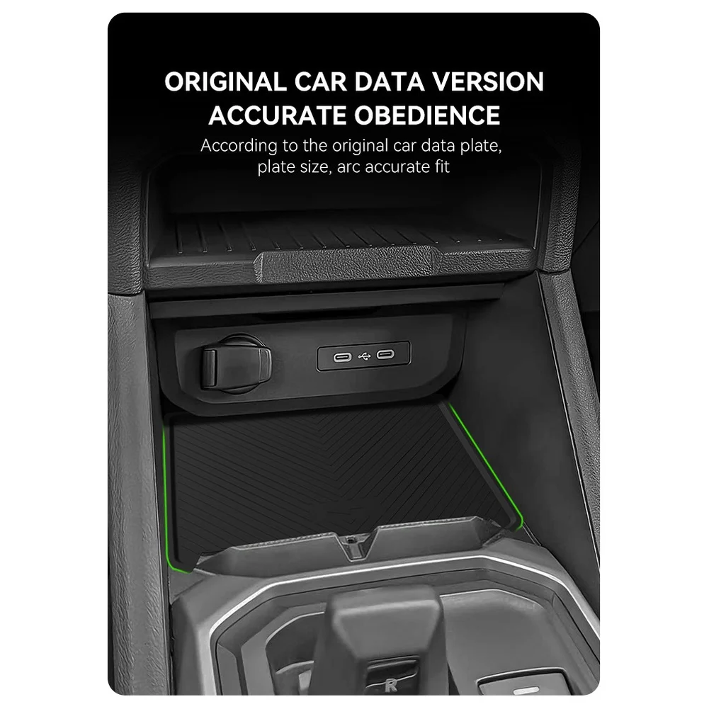 Wireless Charging Pad for Renault For Dacia Duster 2025 2026 Center Console with Anti Slip Silicone Mat for Seamless Charging