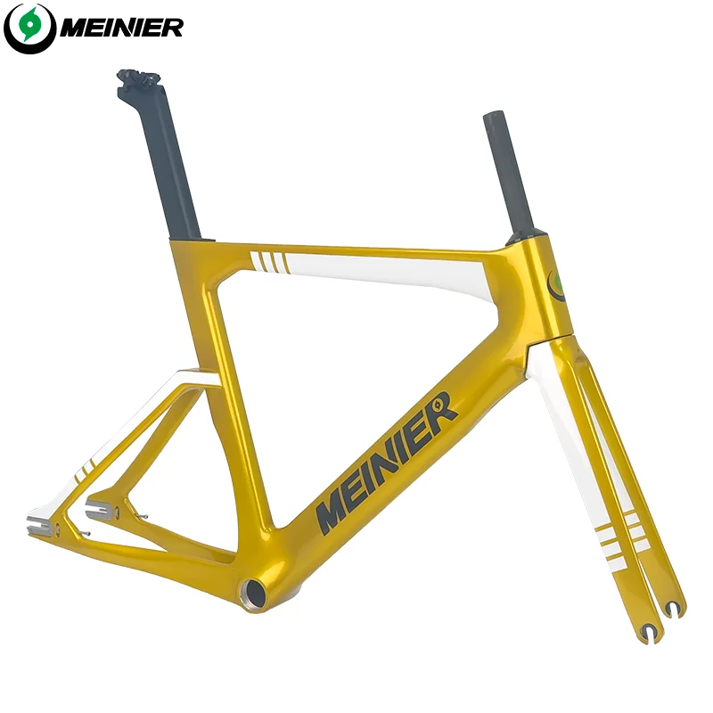 

Customized Full Carbon Track Frame Single Speed Carbon Track Road Bike Frames 700c Front Brake Rigid Fixed Gear Bicycle Frameset