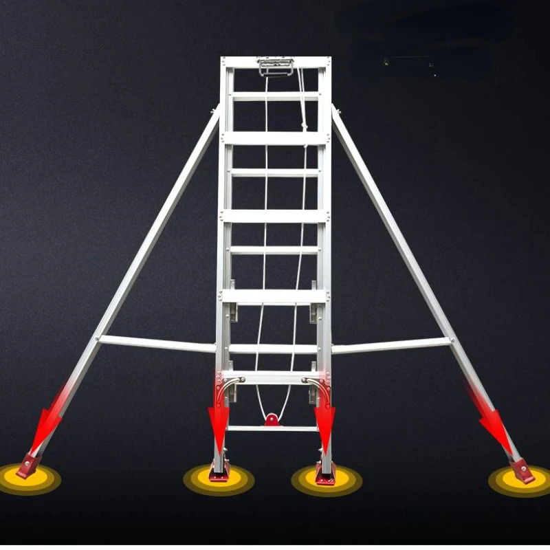 

pull-out ladder, telescopic straight ladder project, outdoor single ladder folding ladder, lifting 6m, 8m, 10m bu