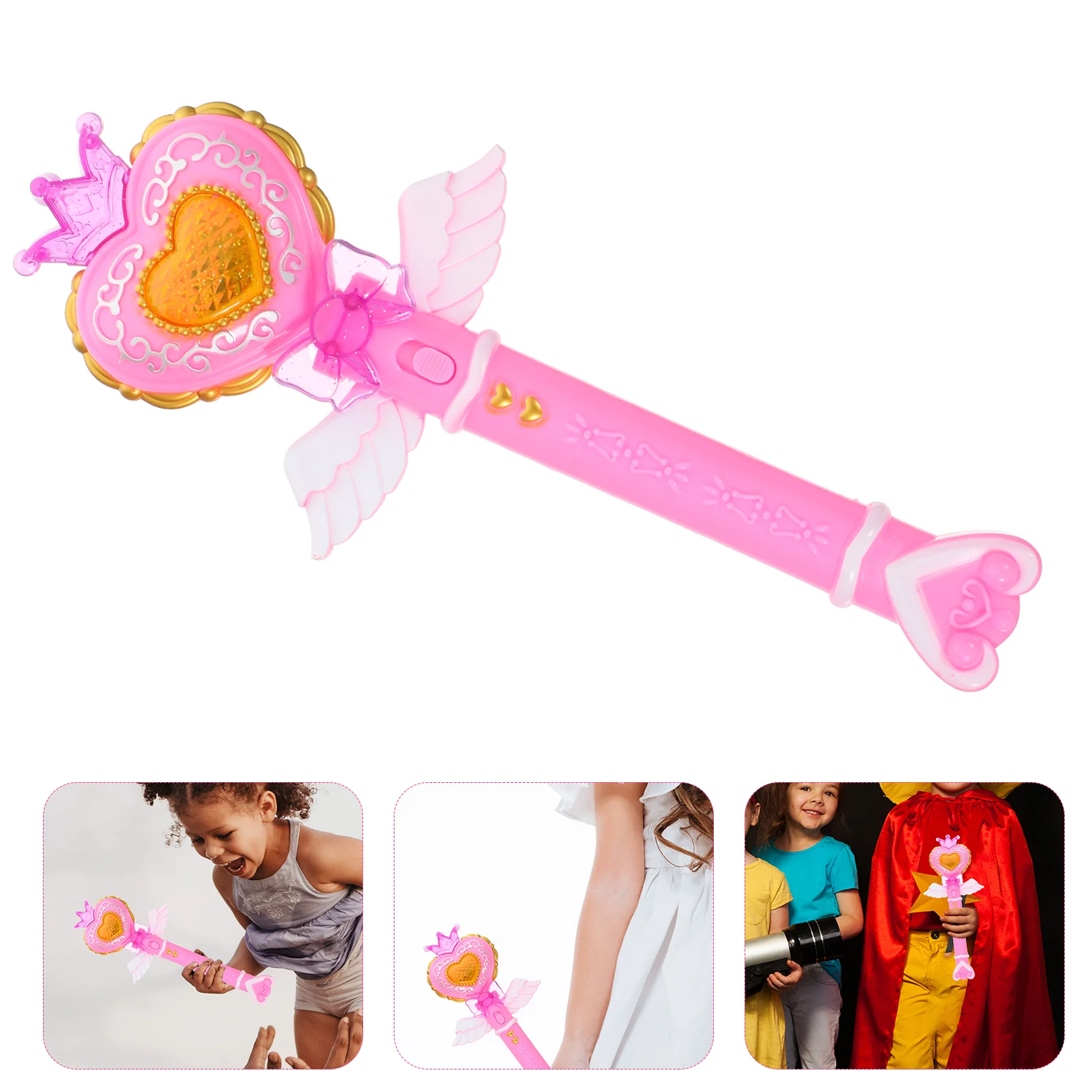 Children's Fairy Glowing Small Toys Popular Princess Set Girl Photo Plastic Dress-up Heart