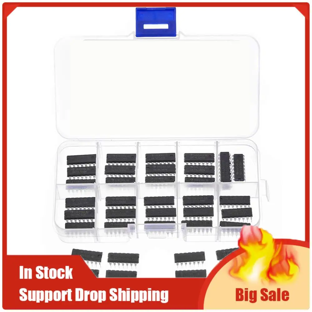 Top Deals 40Pcs(20Pcs 74Hcxx+20Pcs 74Lsxx) Series Logic IC Assortment Kit Digital Integrated Chip