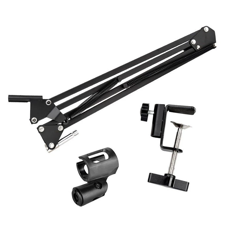 Microphone Arm,Mic Stand For Blue Snowball Suspension Boom Scissor Arm Stand,Mic Clip For Streaming,Recording,Games,Etc