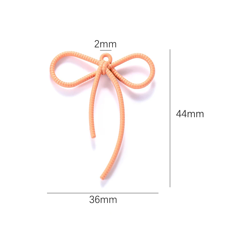 2Pcs Stylish High Quality Bow Charm For Women Girls Creative Simple Earrings Necklace Charms DIY Jewelry Making Accessories