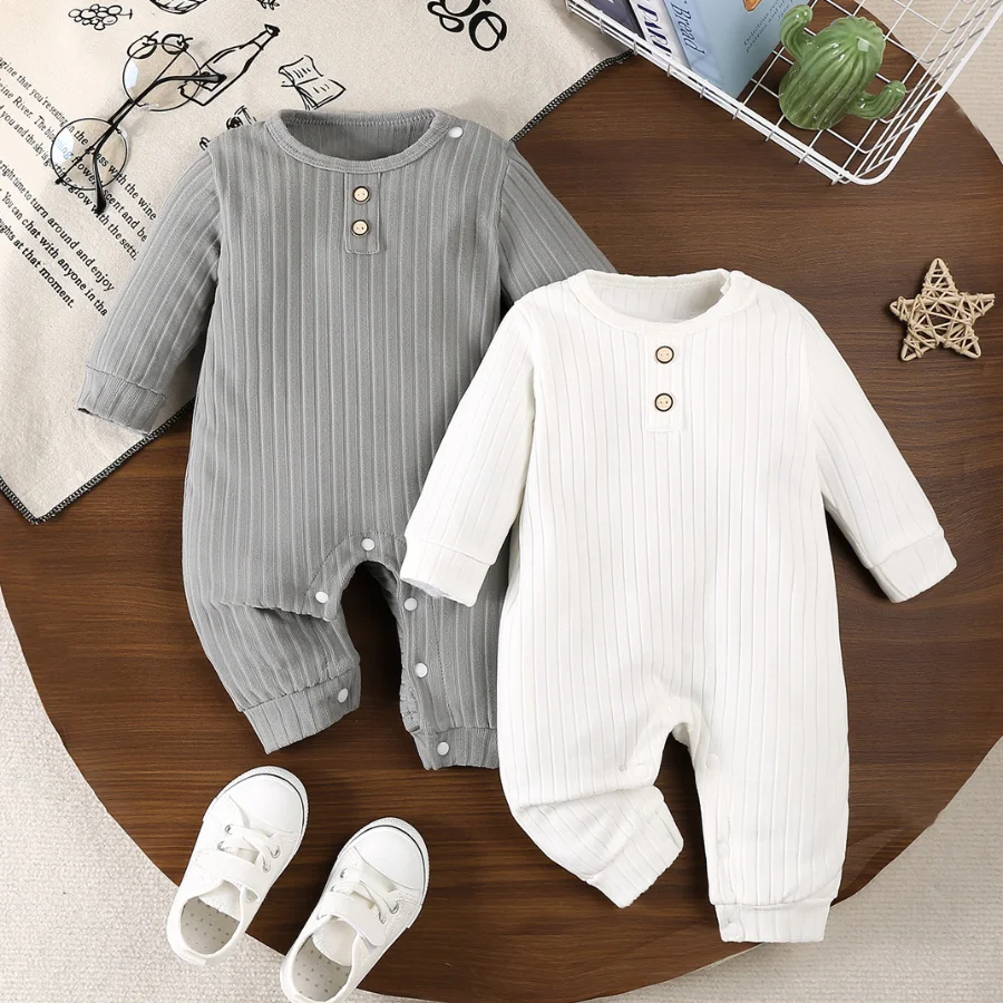 

Комбинезоны для новорожденных, осенне-зимняя одежда, пижамы с длинными рукавами для мальчиков и девочек, удобная одежда для ползания