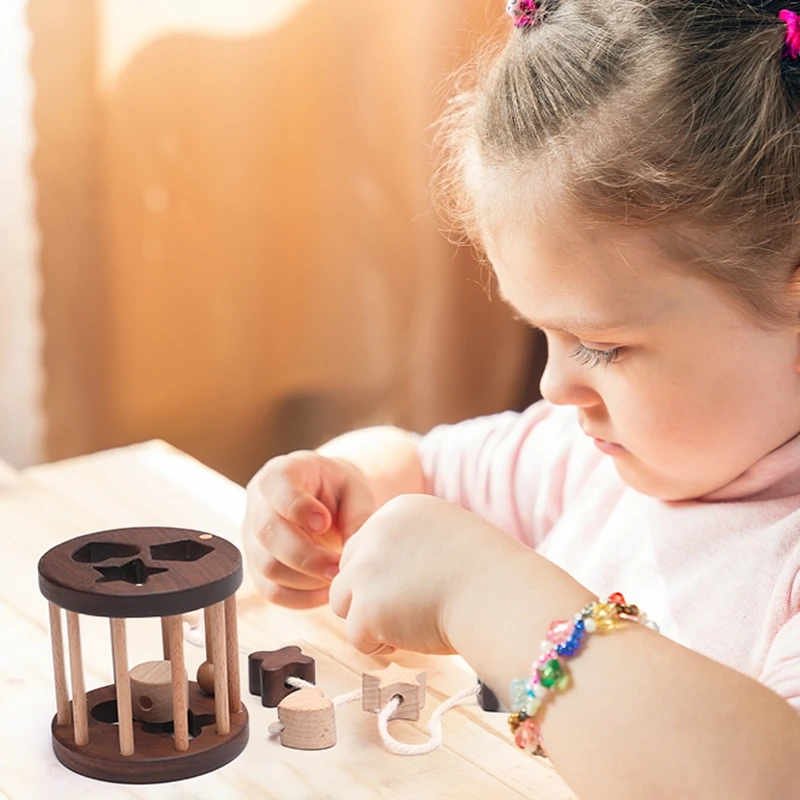 Montessori de madeira brinquedos para crianças forma geométrica cognitiva quebra-cabeças brinquedos de correspondência forma brinquedos educativos