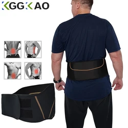 Cinturón de Soporte Lumbar para hombre y mujer, faja de compresión para espalda baja, ligera, Flexible, de cobre