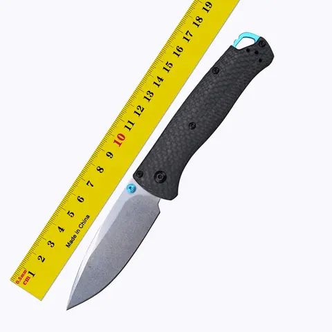 New 535-3 Mark S90V Blade Carbon Fiber Handle Folding Pocket Survival EDC Tool Kitchen Camping Hunt Utility Outdoor Knife