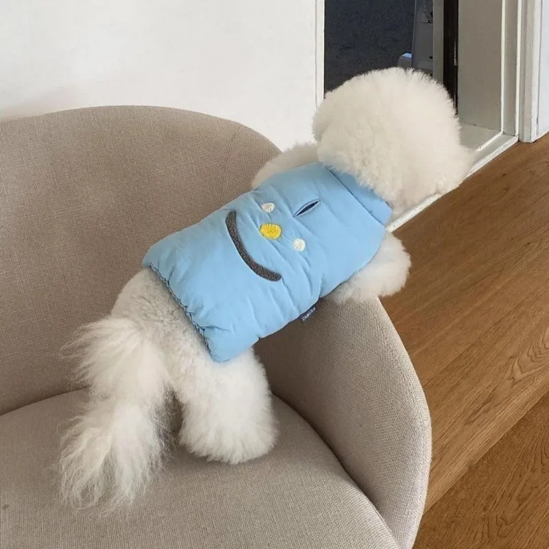 Dog Color Thickened Warm Cotton Coat  Dogs Jacket Vest Winter Windproof Pet Cotton Clothes Puppy Vest Warm Jacket Outdoor Cotton