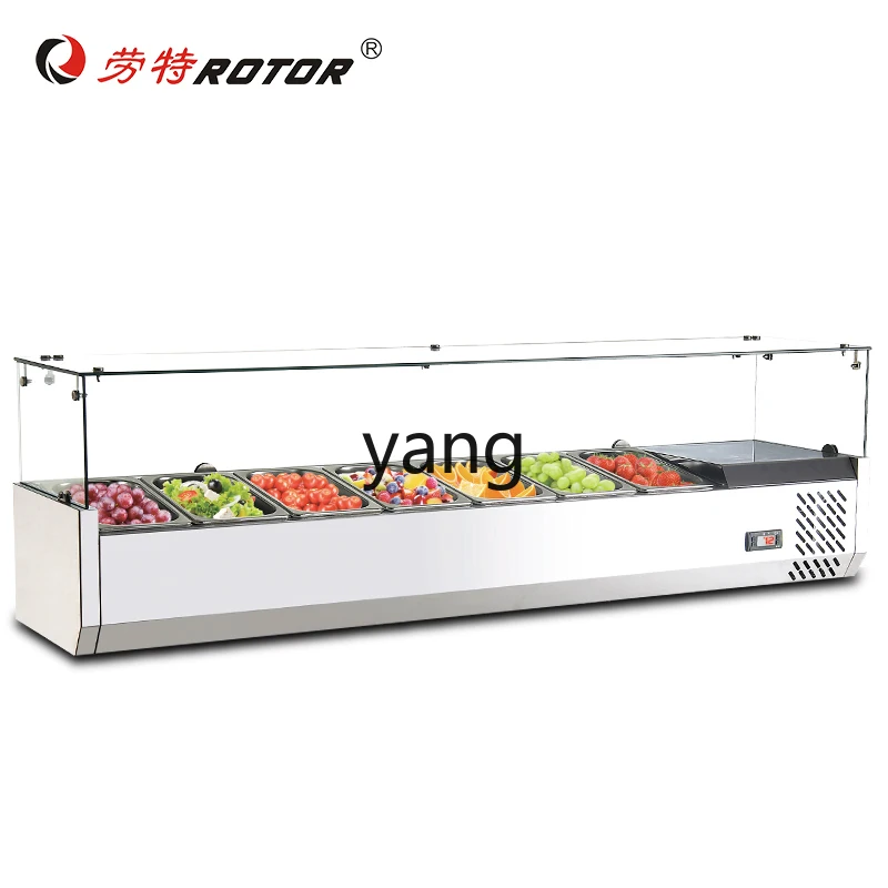 

CX desktop refrigerated display horizontal salad cabinet fruit fishing dessert cold dish self-service food fresh-keeping cabinet