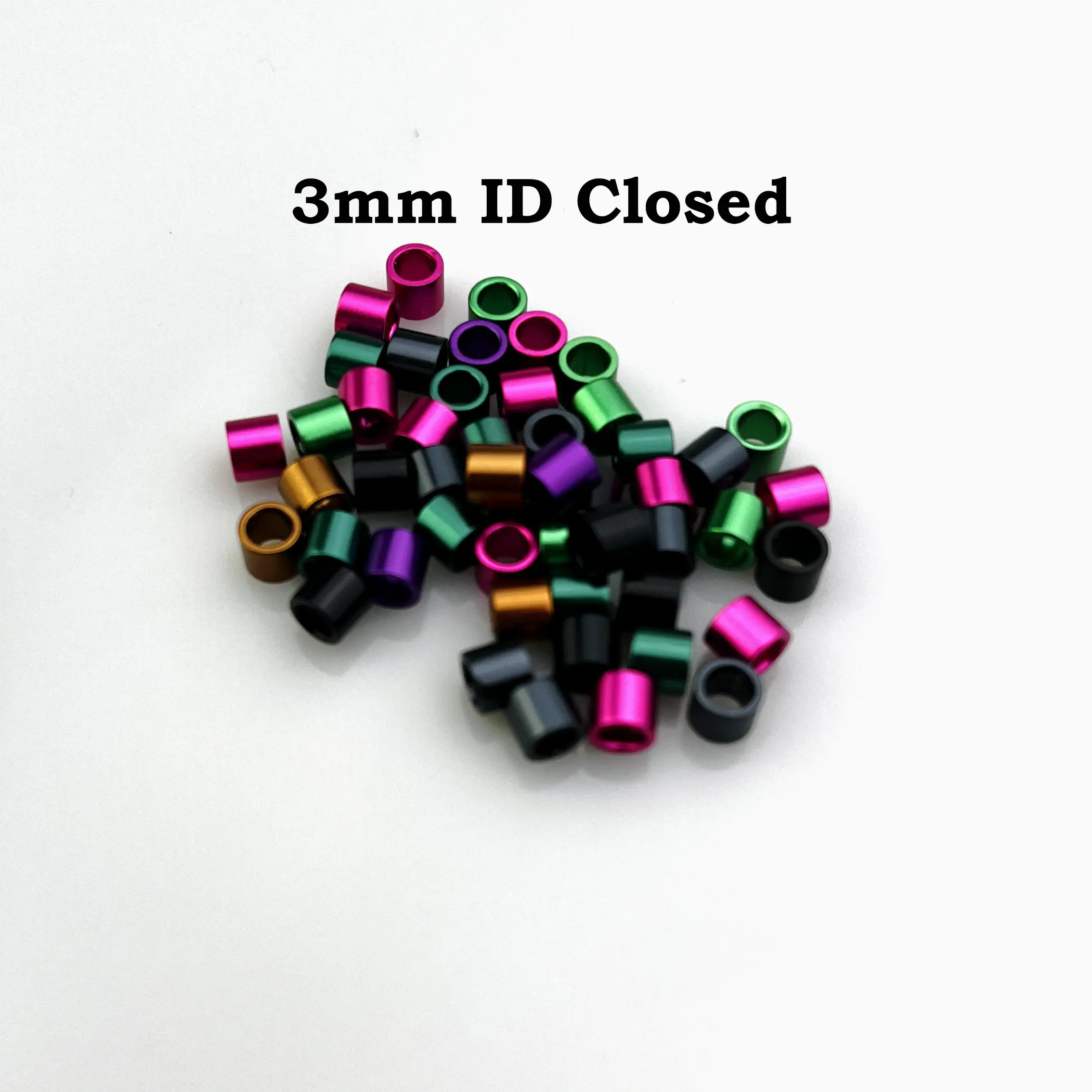 Aluminum Bird Leg Bands, No Printing, Mixed Color, 50 Pcs, 3mm