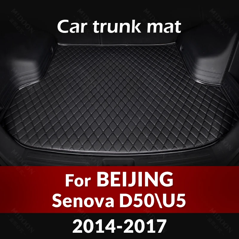 

Car Trunk Mat For Beijing Senova D50\U5 2014 2015 2016 2017 Custom Car cargo liner carpet Accessories Auto Interior Decoration