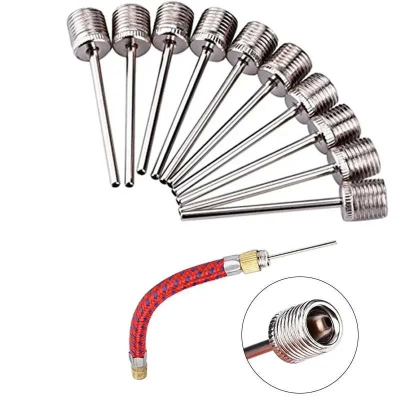 EIN Set Basketball Metall Aufblasbare Nadel Pumpe Yoga Ball Luft Ventil Adapter Volleyball Ball Inflation Pumpe Fußball Praktisches Werkzeug