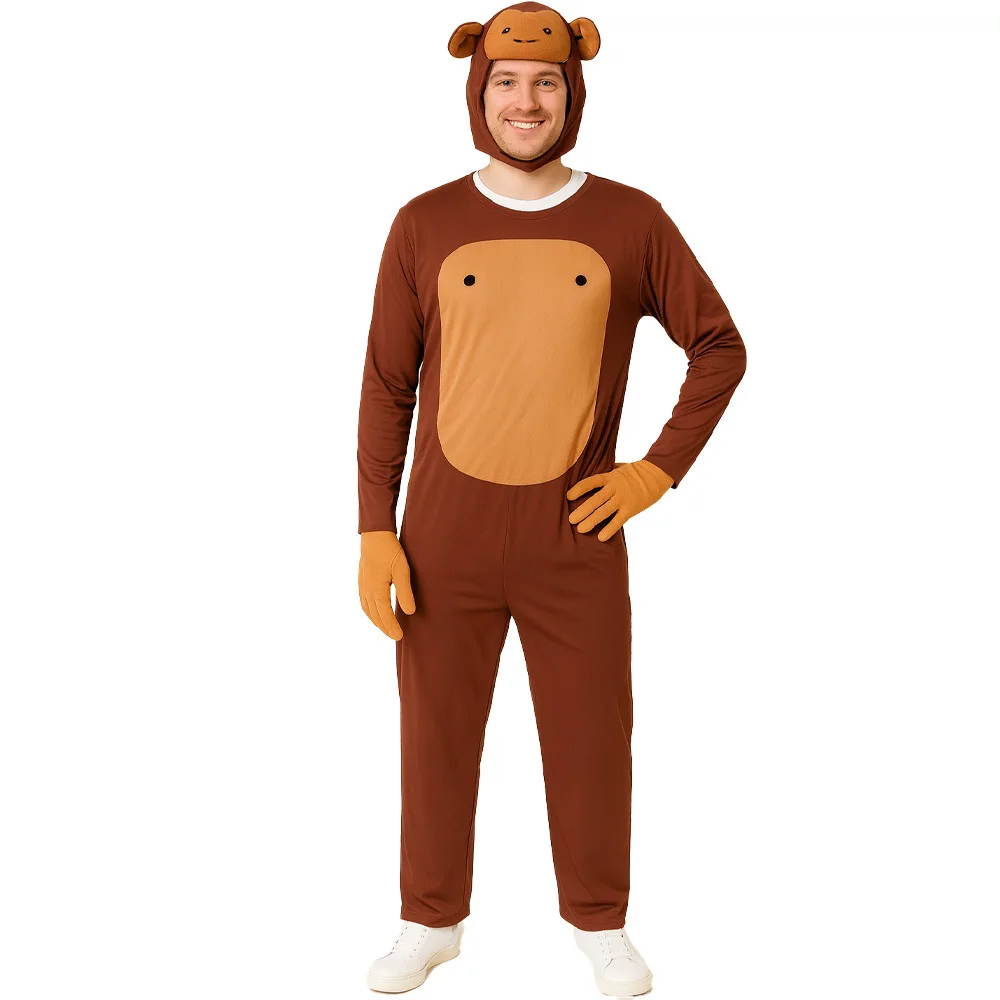 성인 코스프레 동물 역할 놀이 옷 원숭이 의상 파티 무대 공연 복장 할로윈 재미있는 작은 원숭이 의상