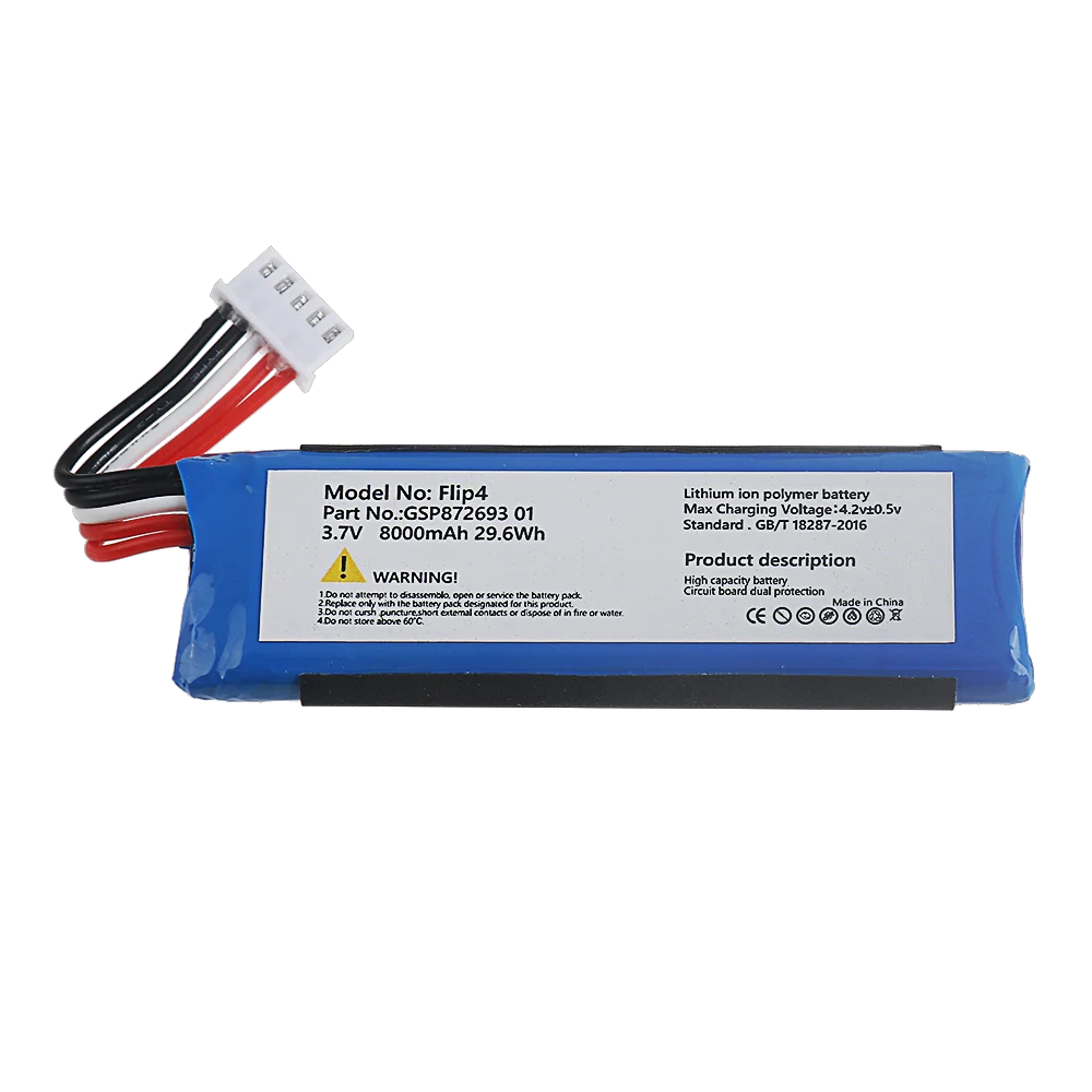 3.7V 8000mah Flip 4 battery for New replacement GSP872693 01 for JBL Flip 4/Flip 4 Special Edition battery 1-5PCS view 4