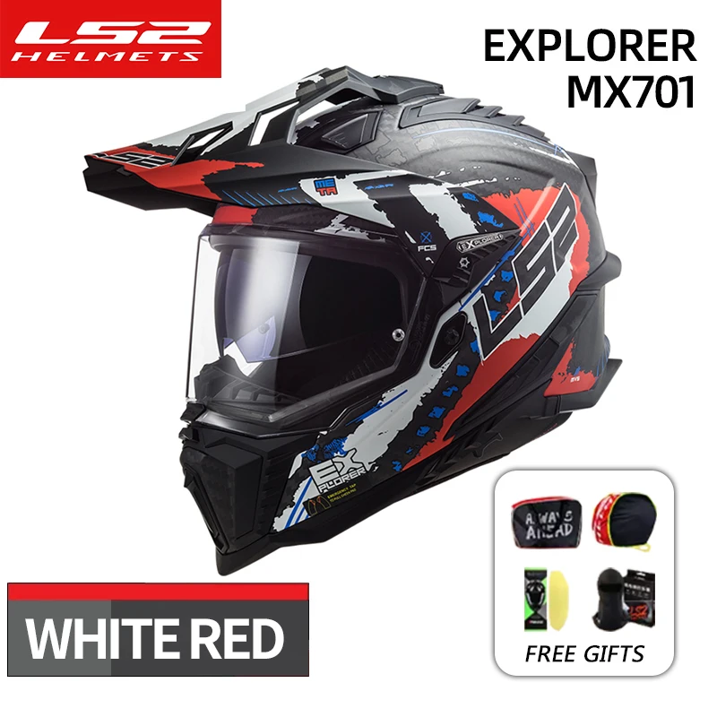 Original LS2 EXPLORER Off-road Motorcycle helmet ls2 MX701 carbon fiber motocross helmets