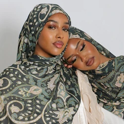 2024Hot Selling New Printed Scarf for Muslim Women's Headscarf Thin Shawl for Muslim Women's Headscarf Islamic Headscarf Ramadan