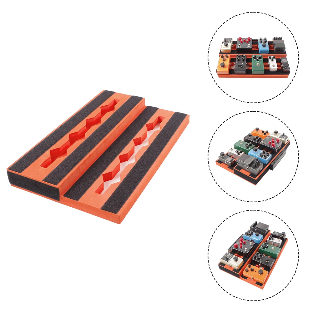 44*28*4.6cm Effect Pedal Board Musician Accessory EVA Pedal Board Customizable Effects Arrangement High-Density EVA Material