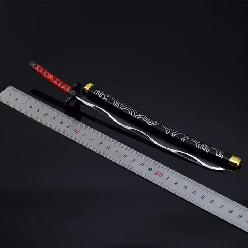 Lame de coupe-vent en métal, 26cm, arme à maillons, katana, modèle de sécurité, ornements de samouraï, épée, cadeau, collection de jouets pour garçons