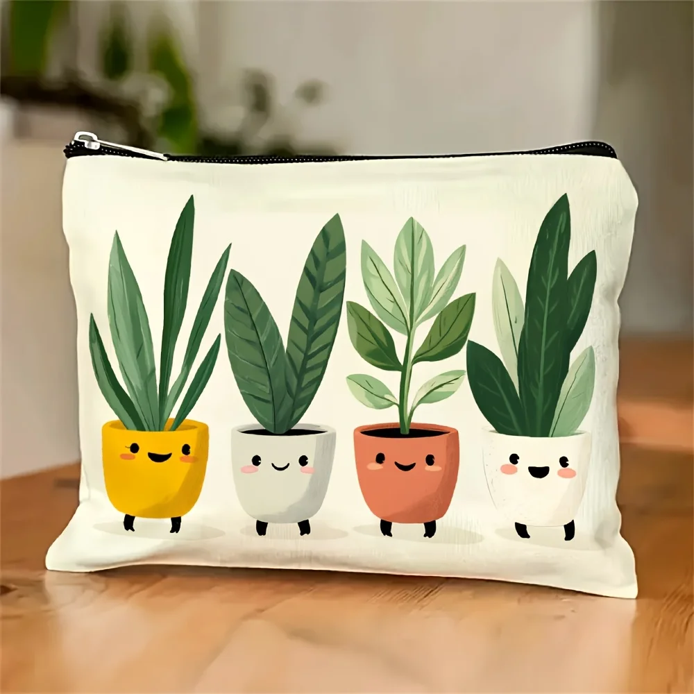 

A Cute Floral Print Makeup Bag- Multifunctional Zipper Pouch, Jewelry Storage Bag, Perfect Travel Zipper Small Storage Bag.