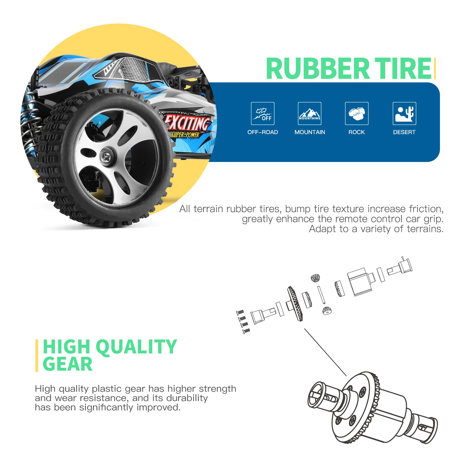 Wltoys 184011 RC Car 1/18 4WD 2.4G Radio Control Remote Vehicle Models Full Propotional High Speed 30km/H Off Road RC Cars Toys