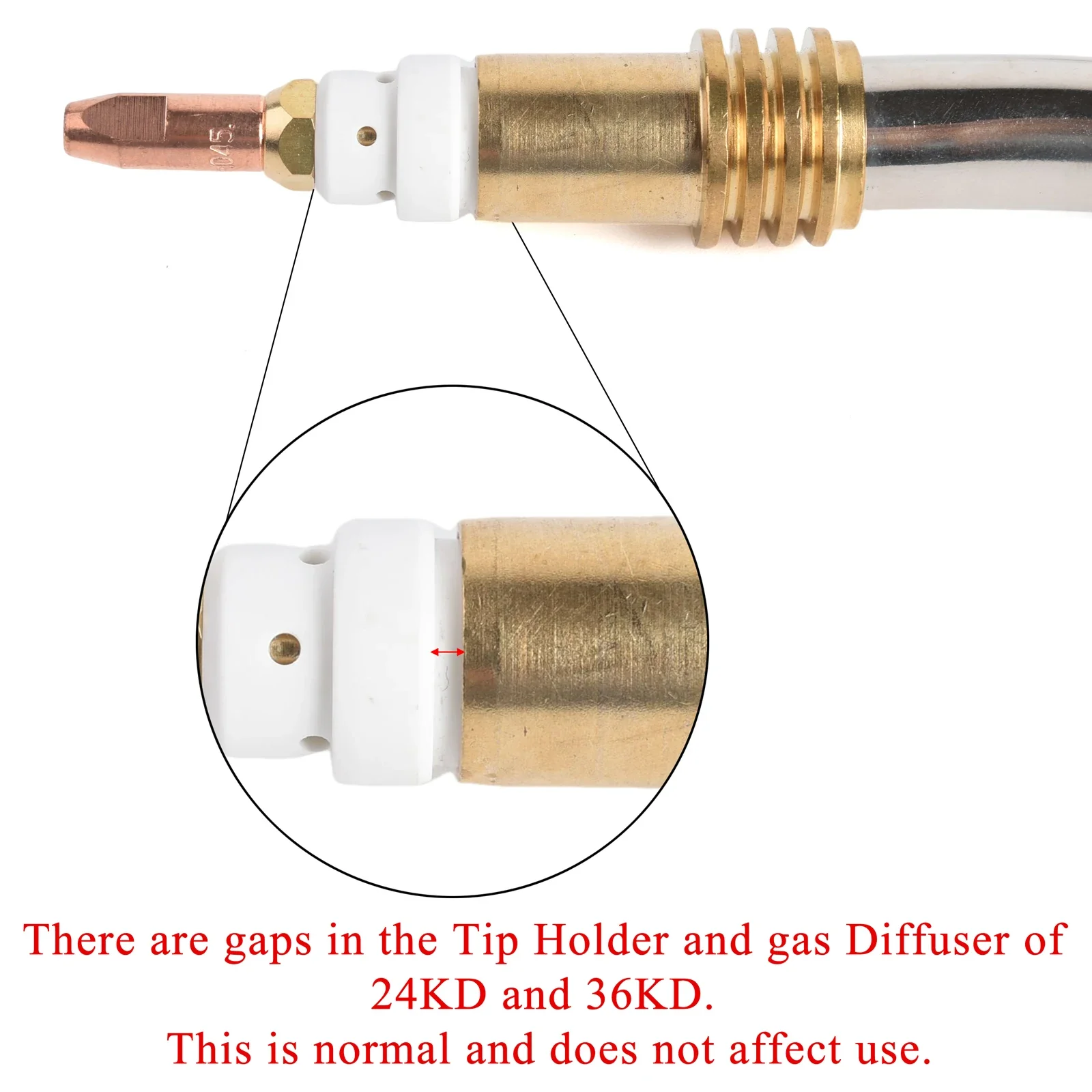 15AK 24KD 36KD Professional MIG MAG MB Welding Torch Air Cooled Contact Tip Swan Neck Holder Gas Nozzle European Type