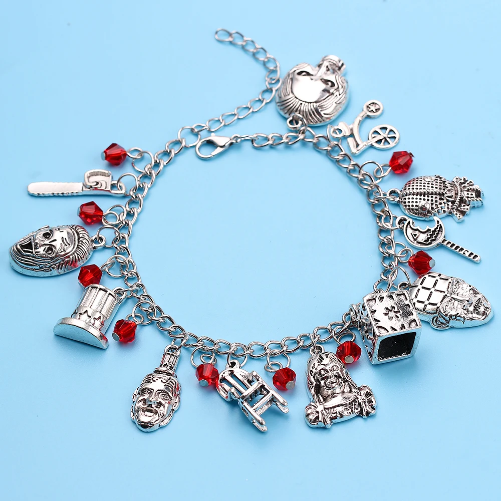 Pulsera de Hacha de Fantasma de Película de Terror, Tobillera de Halloween, Pulsera de Máscara del Black Friday