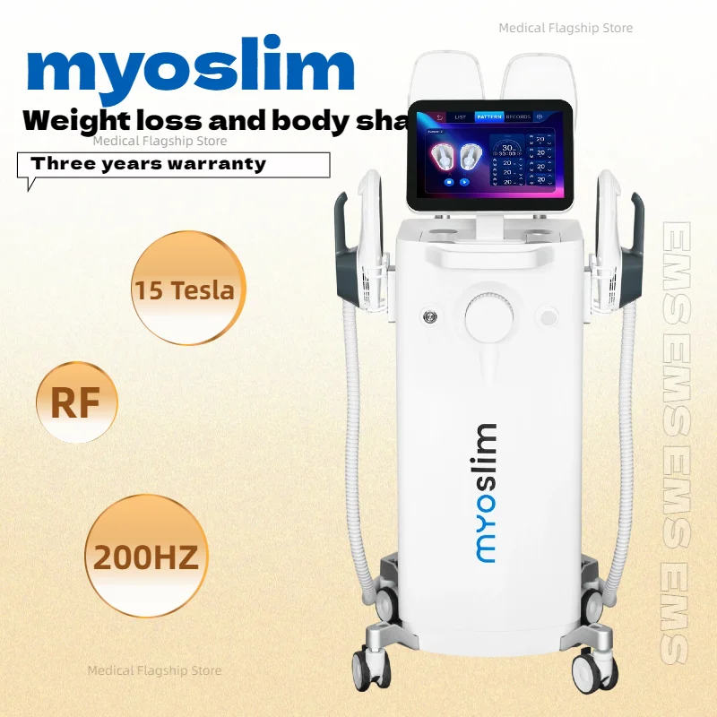 MYoslim 6500W 15Tesla EMS Body Sculpt Muscle Tightening Fat Loss Body Contouring Beauty Slimming Equipment 15Tesla EMS Body