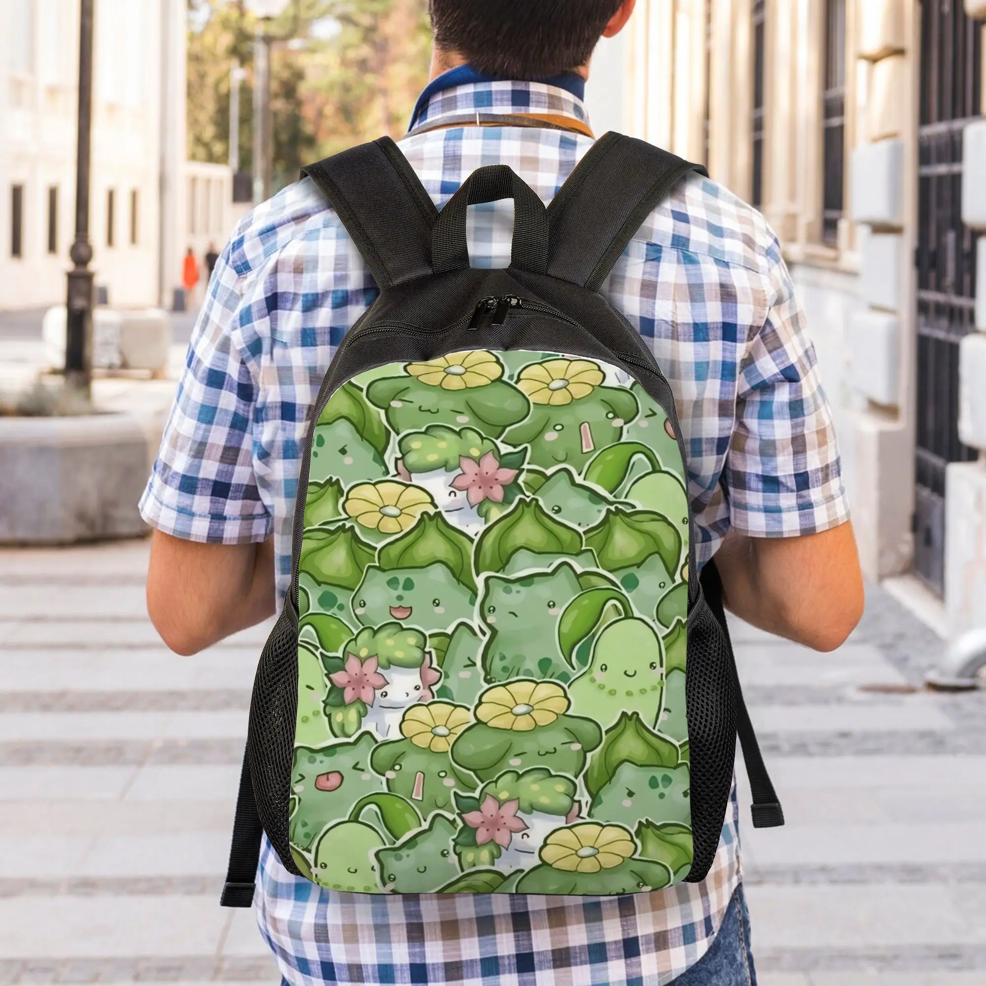 

Back to school season Grass type Pokemon Bookbag Pokemon Students Harajuku Design Backpack