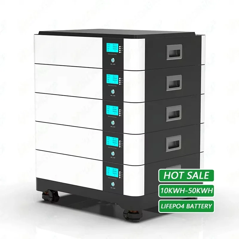 

Stackable Energy Storage 48V 200AH 10kwh 20kwh 30kwh 50kwh 51.2v 100ah 5kwh Inverter Battery Solar Power System Lifepo4 Battery