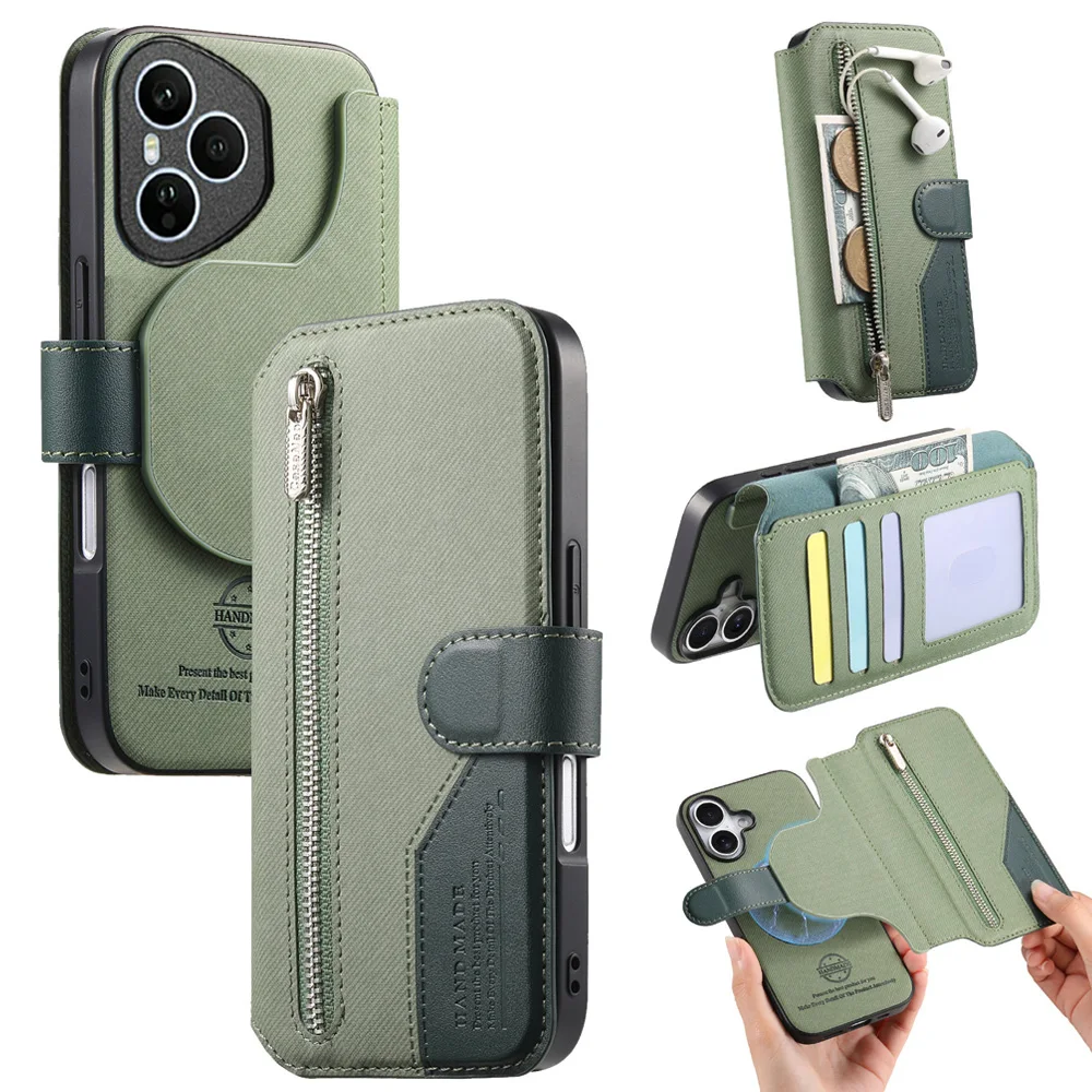 حافظة فاخرة Honor 400 Pro 5G قابلة للفصل 2 في 1 محفظة جلدية Book Fundas Honor 400 Lite Honor400 Pro 400Pro غطاء مغناطيسي قابل للطي