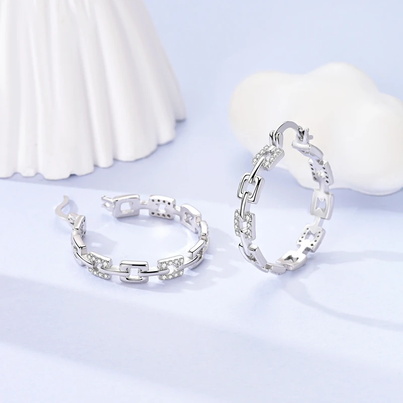New 925 Sterling Silver Sparkling Zircon Simplicity Women Earrings Brilliant Wedding Engagement Star Earrings Jewelry Gift image 3