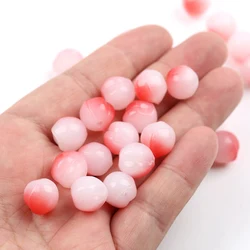 10pcs Fruit Peach Shape Lampwork Beads Single Hole Glass Beads For Jewelry Making Hairpin Handmade DIY Accessories