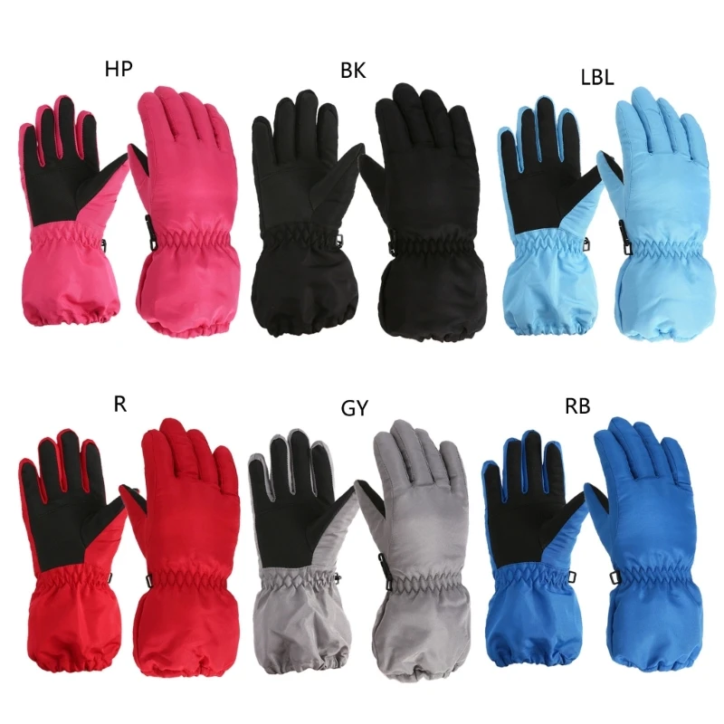 Waterproof Kids Gloves Windproof Ski Mittens Extended Cuff Design Child Gloves