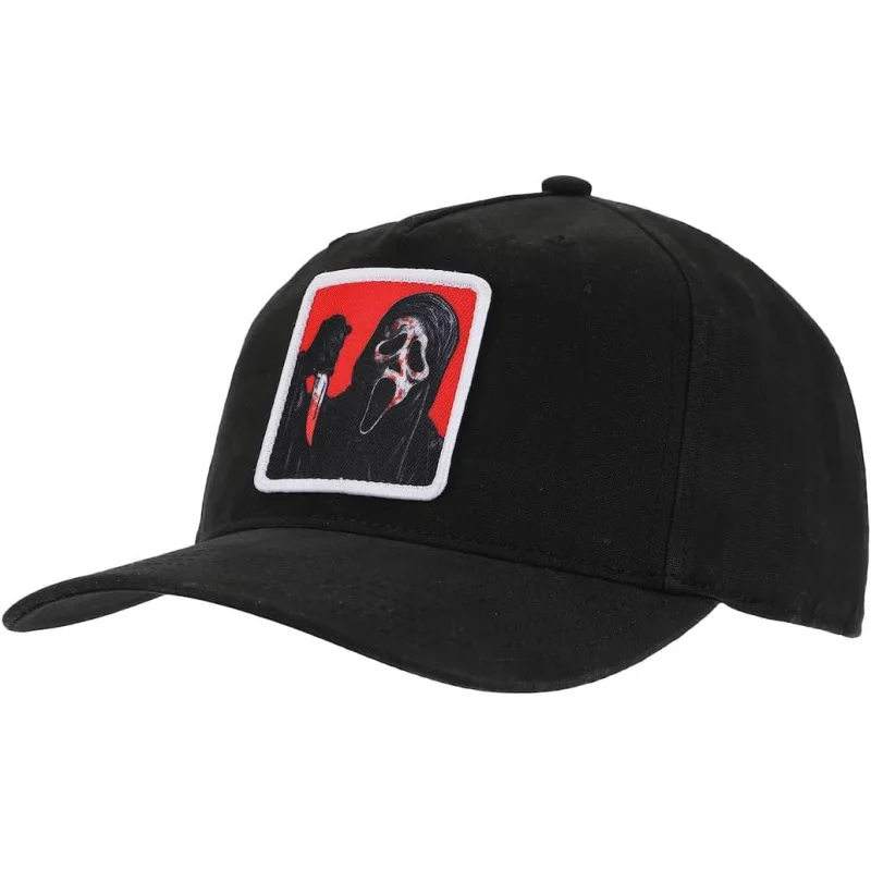 

Halloween Ghostface Red Square Black Snapback Hat