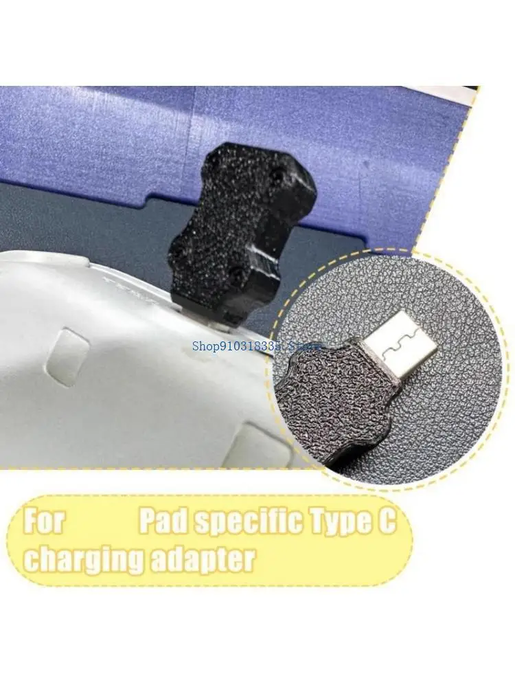  Type C Charging Adapter Drop Resistant Single Track Power Adapter for Game Console Pad