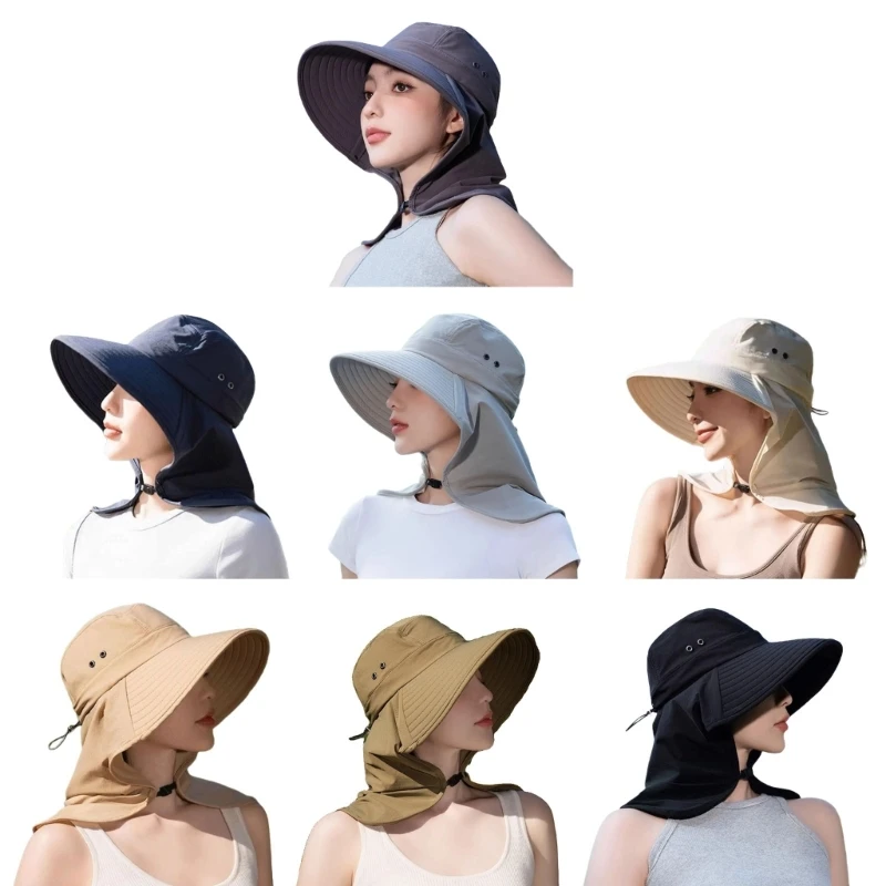 

Sun Hat with Shawl for Women Outdoor Hat Sports Outdoor Activity Traveling