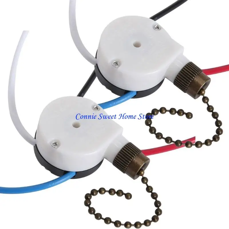 

Цепные выключатели LXAF Universals для потолочного вентилятора, 3-скоростное управление, 4-проводная конфигурация с кабелями