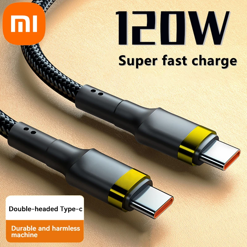 Xiaomi PD 120W Super Charging For Samsung S24 USB C TO USB Type C Cable For iPhone 15 Plus Pro Max Xiaomi 14 Quick Fast Charger